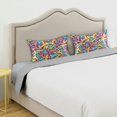 thumbnail image 5 of Haosy Satin Pillowcase for Hair and Skin Standard Cooling Silk Pillow Case with Envelope Closure Colorful Bones 20"x30", 5 of 9