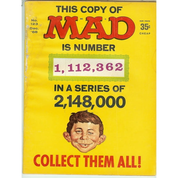 MAD Magazine #123 Dec 1968 (POOR Condition)