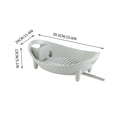 thumbnail image 2 of Compact Multi-Purpose Dish Drying Rack with Drainage, Space-Saving Tableware Organizer for Plates, Bowls and Glasses, Detachable Basket Design for Easy Cleaning, Plastic Drainer, 16*11*5in, B, 2 of 6
