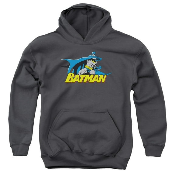 Batman - 8 Bit Cape - Youth Hooded Sweatshirt - Small