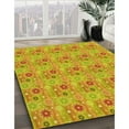 thumbnail image 2 of Ahgly Company Indoor Round Patterned Deep Yellow Area Rugs, 3' Round, 2 of 6