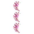 thumbnail image 3 of Justharion 12pcs / Set Multicolore Double Couche 3D Papillons Autocollants Muraux Décoration Murale PVC Papillons Réfrigérateur Autocollants Rose Rouge 3Set, 3 of 6