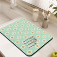 thumbnail image 4 of Washable Rubber Daisy Cute Floral Dish Drying Mats for Kitchen Counter Home Large Coffee Bar Pad Accessories and Decor for Utensils Stemware 18''x24'', 4 of 7