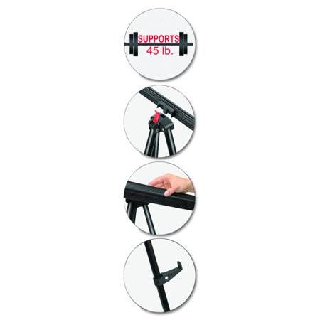 UPC: 0560375099158 | MasterVision 3-Leg Lightweight Telescoping Display Easel  Black