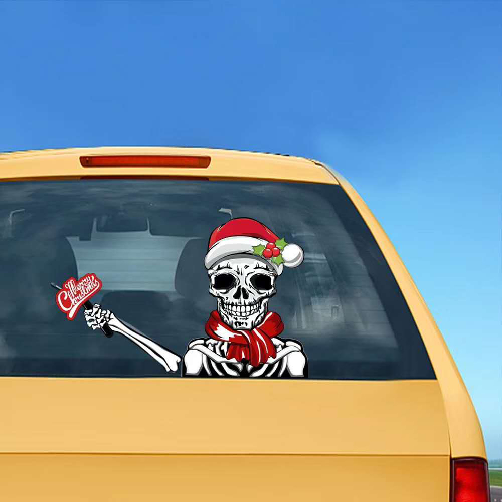 Rear Window Wiper Decal Halloween Waving Wiper Arms 3D Cartoon Sticker Auto Rear Window Animated
