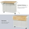 thumbnail image 6 of THINK 30 Kitchen Islands Cart with Drop Leaf, Medium Density Fiberboard White, 53.10 in, 6 of 10