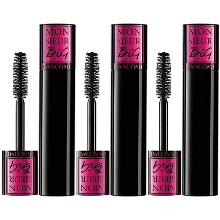3 x Lancome Monsieur Big Mascara, 01 Black, 0.06oz/2ml x 3 = 0.18oz/6ml