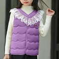 thumbnail image 5 of Generic Girls Quilted Puffer Vest Fleece Zip Up Button Down Padded Gilet Sleeveless Coat Winter Fashion Outwear for 1-10 Years, 5 of 7