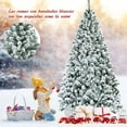 thumbnail image 5 of Árbol de Navidad Nevado Artificial 1.8 m con Base Metálica, Decoración Navideña Realista, 5 of 5