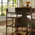 thumbnail image 2 of Bar Stool Chair Barstool, White, Fabric, Wood, Bar Pub Cafe Bistro Dining Kitchen Hospitality Restaurant, Modern Contemporary, HB37885, 2 of 9