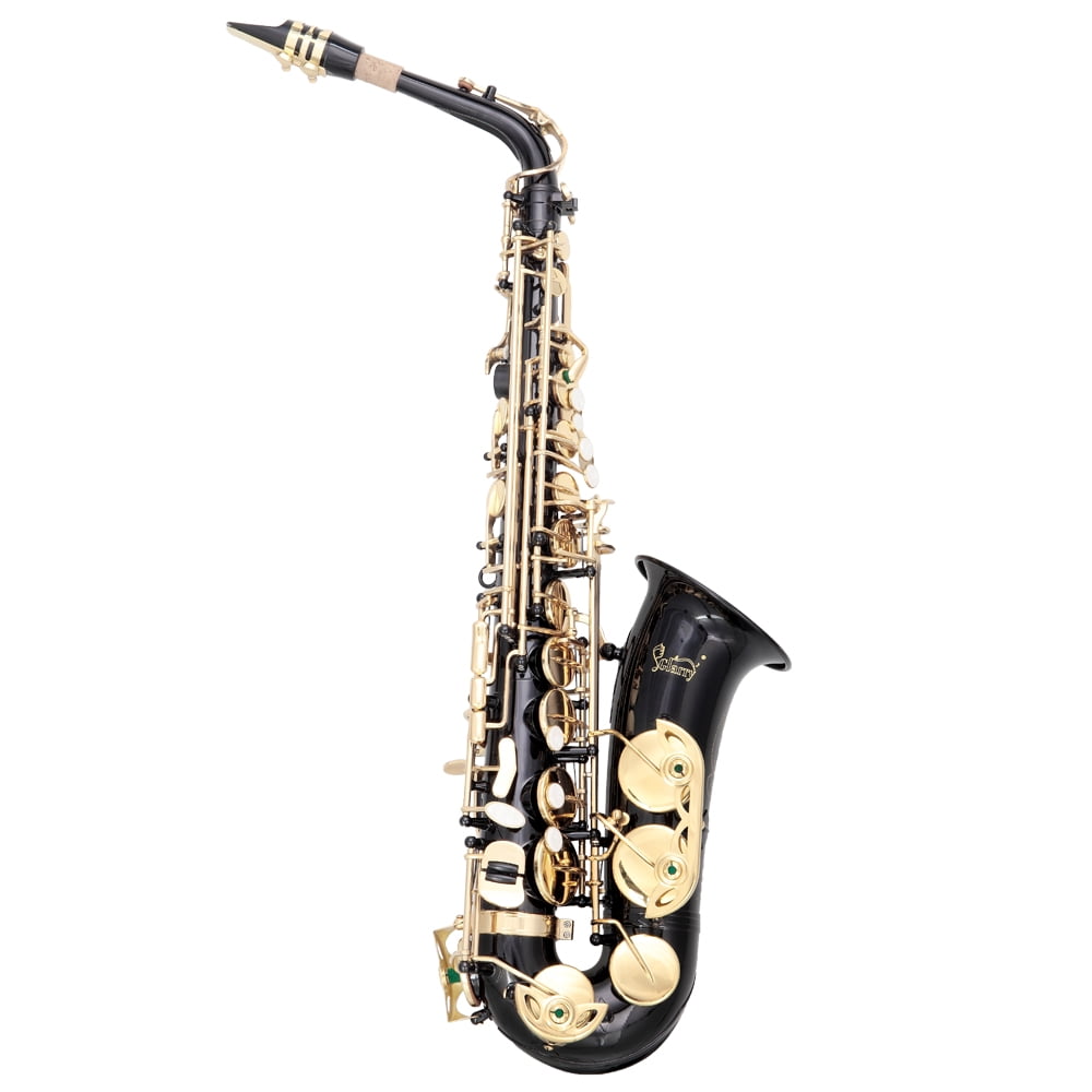 Alto Saxophone E-Flat Alto SAX Eb with 11reeds, Case, Carekit, Black Color for Students and Beginners