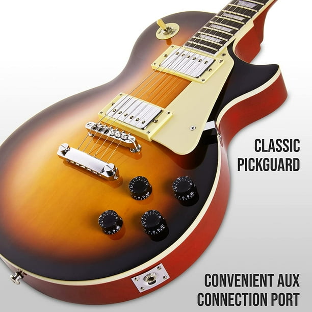 LyxPro 39” Professional Les Paul-Style Starter Electric Guitar for