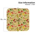 thumbnail image 3 of Honeii Fruits And Vegetables Print Leather Coaster Set of 6, Ideal for Safeguarding Your Furniture from Drinks Spills and Effortless Cleanup,Square, 3 of 7