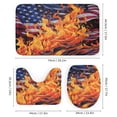thumbnail image 3 of Flag Of The United States Bathroom Sets with Shower Curtain And Rugs, Incl with 12 Hooks，Toilet Lid Oval Rug, 3 of 8