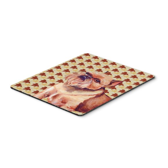 Carolines Treasures LH9089MP "Brussels Griffon Fall Leaves Portrait Mouse Pad Hot Pad or Trivet" Large multicolor