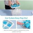 thumbnail image 4 of Cnshop 4-Pack Silicone Ice Cube Tray Set with Lid, Bin & Scoop, Stackable Freezer Ice Cube Trays with Storage Container, 4 of 10