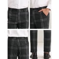 thumbnail image 6 of Lars Amadeus Men's Dress Plaid Slim Fit Flat Front Prom Checked Trousers, 6 of 6