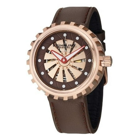 Men's 'Aviator' Automatic Stainless Steel and Brown Leather Sport Watch (Model: 726.04)