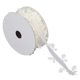 thumbnail image 1 of Cinta para adorno de encaje en forma de hoja, cinta de poliéster para boda DIY para envolver regalos, hacer coronas, 4cm (blanco), 1 of 14