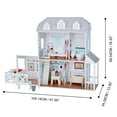 thumbnail image 4 of Olivia's Little World Dreamland 2-Story Farmhouse Dollhouse with 12-pc Accessory Set for 12" Dolls, 4 of 10
