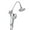 white and chrome, variant on The akuaplus® - 5 settings Hand Shower and shower head Kit with 360 degree flexible Arm .
