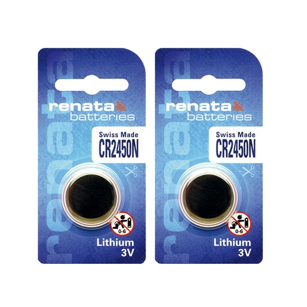 2 x Batteries Renata CR2450, Batterie au Lithium 2450