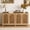 Oak, variant on 57 Inch Farmhouse Sideboard Buffet Storage Cabinet With Adjustable Shelf Brown Vintage Shutter Doors Kitchen Dining Organizer