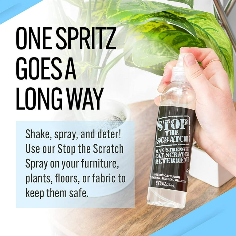 EBPP Stop The Scratch Cat Spray Deterrent for Kittens and Cats Non Toxic Safe for Plants Furniture Floors and More Cat Deterrent Spray with Rosemary Oil and Lemongrass. Walmart
