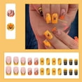 thumbnail image 2 of French Tip Press-On Nails, Almond,Multicolour, Medium Length, 24 Count,B, 2 of 9