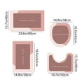 thumbnail image 3 of Dvumao Rugs for Living Room Clearance, 4 Piece Bathroom Toilet Mat Set Super Absorbent Dry Machine Washable Non Slip Backing For Safe And Easy Cleaning Perfects For Any Home Hotel Shower Room, 3 of 8