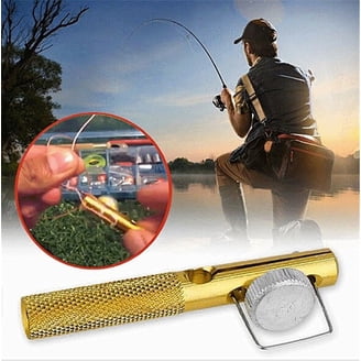 device to tie fishing lures on line Boomerang Tool Company Tie-Fast Knot Tyer Tying Tool for Trout, Bass, and Other Small Game Fish Boomerang Retractable Outdoor Products Bait Knot Fish Line Hook