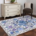 thumbnail image 3 of Kitchen Mats for Floor 3x5 Ft, Boho Blue Flower Non Slip Area Rugs for Kitchen Bedroom Entryway, Spring Watercolor Country Floral Plant Washable Carpet Runner Rug Floor Mats for Bedroom Home Decor, 3 of 8