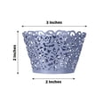 thumbnail image 3 of Efavormart 25 Pack | Navy Blue Lace Laser Cut Paper Cupcake Wrappers, Muffin Baking Cup Trays, 3 of 5
