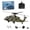 Military Green / 2 Batteries, variant on WL K170 UH-60L Black Hawk RC Helicopter RTF 2.4G 4CH Brushless Motor Flybarless 4-Rotor Aircraft with Optical Flow Positioning for Beginner - Adjustable throttle( Military Green / 2 Batteries )