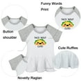 thumbnail image 2 of Taco' Bout Cute Novelty Dresses For Baby, Newborn Babies Skirts, Infant Princess Dress, 0-24M Kids Graphic Clothes (Gray Raglan Dresses, 6-12 Months), 2 of 5