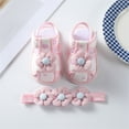 thumbnail image 4 of Gibobby Baby Infant Girls Boys Sandals Non Slip Rubber Sole Summer Beach Outdoor First Walker Crib Shoes(Pink,0-3 Months), 4 of 4