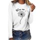 thumbnail image 2 of Blusa de manga larga con cuello redondo suelta informal estampada para mujer Fridja  hj1363, 2 of 5