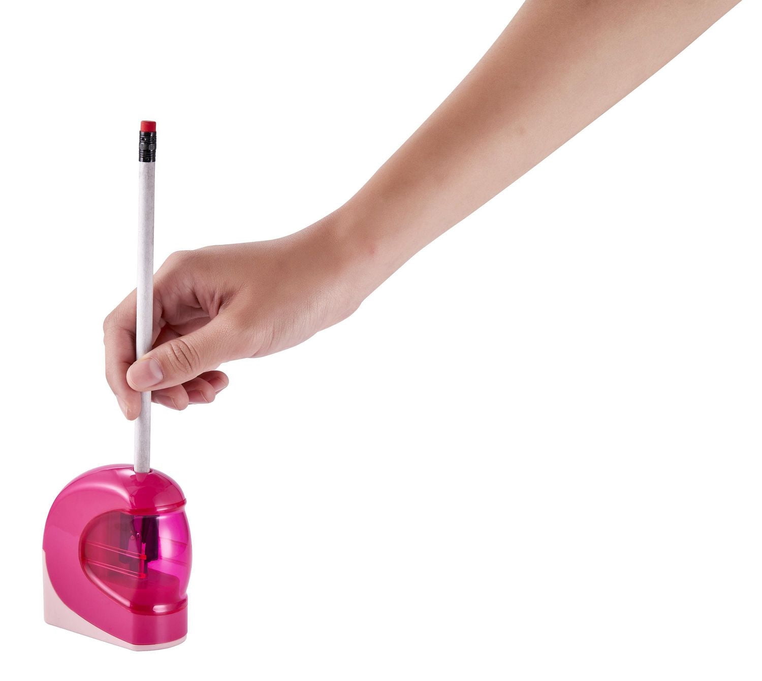 Pen + Gear Battery Operated Pencil Sharpener with 2 AA Batteries, Pink