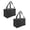 Black*2, variant on 1-Pack Insulated Grocery Shopping Bags, Insulated Cooler Bag and Food Warmer with Zippered Top for Delivery & Grocery Shopping 11 x 5.5 x 6.7" (Blue)