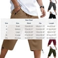 thumbnail image 3 of Axiiglly Cargo Shorts for Men Drawstring Elastic Waist Zipper Pockets Below Knee Twill Chino Hiking Shorts, S-2XL, 3 of 7