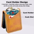 thumbnail image 2 of for Samsung Galaxy Z Flip 4 Case with Card Holder & Ring, Premium PU Leather Back Cover Hard PC Bumper All-Round Protection Protective Phone Case for Z Flip 4 2022 - Brown, 2 of 12
