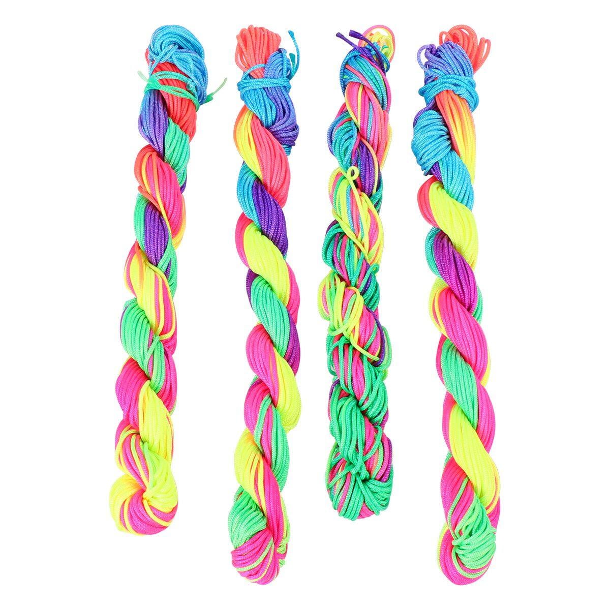 4 Bundles Weaving Thread DIY Weave Rope Braided Thread DIY Braided Rope ...