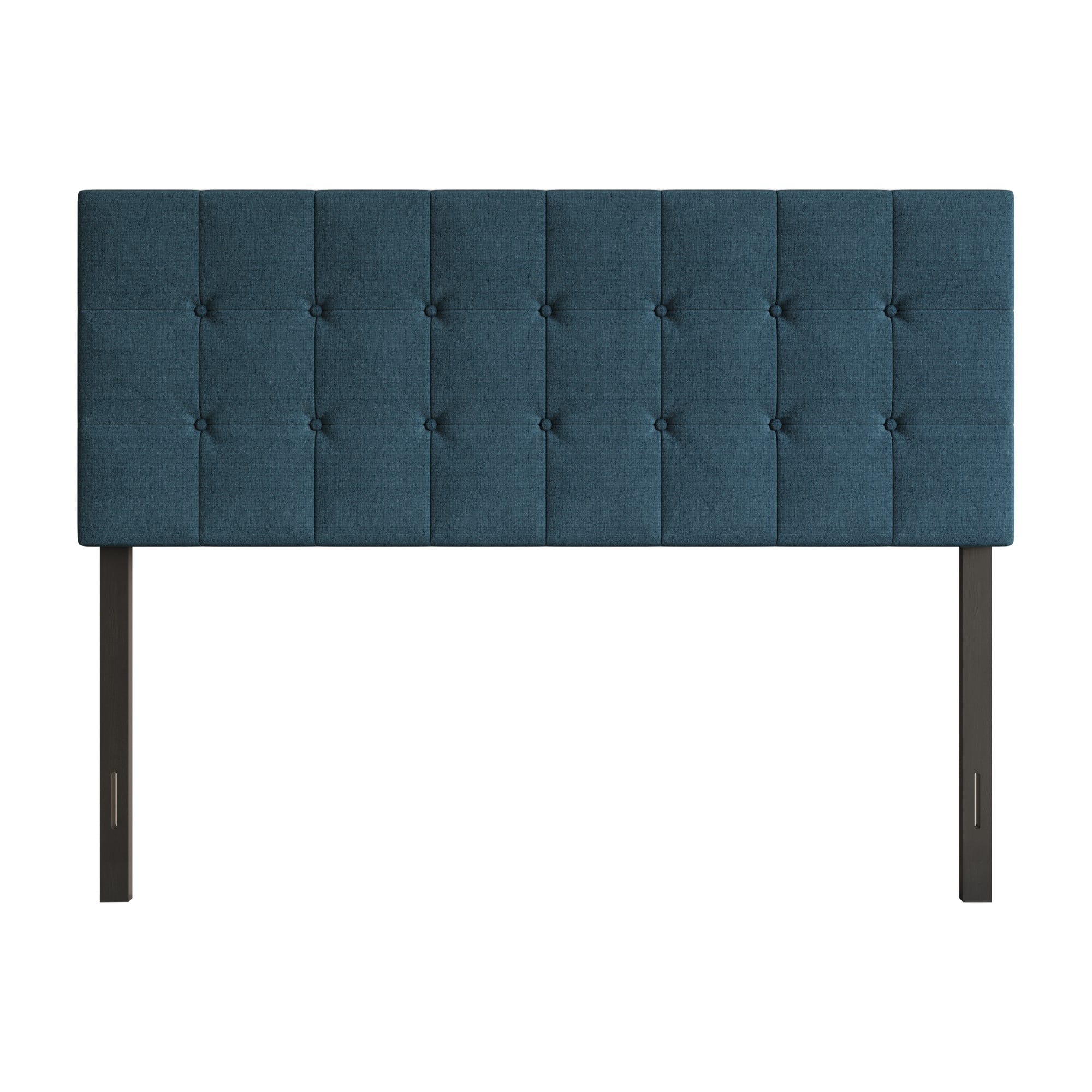 Home Design Ecorse Twin Tufted Upholstered Headboard with Button Tufting and Foam Padding, Denim Blue, Easy Assembly