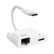 thumbnail image 1 of Usb C To Ethernet Adapter, Usb Type C To Rj45 Gigabit Ethernet Lan Adapter With Pd 60w Charger, For, 1 of 5