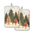 thumbnail image 7 of Yayeee Pot Holders Kitchen Heat Resistant with Pocket 7"x9.8" Cotton Oven Cooking Hot Pads, Brown Christmas Trees, 7 of 7