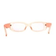 thumbnail image 2 of Womens Pop Color Rounded Mod Narrow Rectangle Plastic Sunglasses Peach, 2 of 4