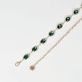 thumbnail image 6 of Zhengup green glass diamond chain belt metal diamond belt women's dress metal belt women's western style belt women's belt, 6 of 9