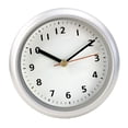 thumbnail image 2 of Reloj de pared silencioso, redondo, moderno, para decoración del hogar, novedoso, impermeable, decorativo, de 6 pulgadas, para dormitorio, comedor, plateado, 2 of 8