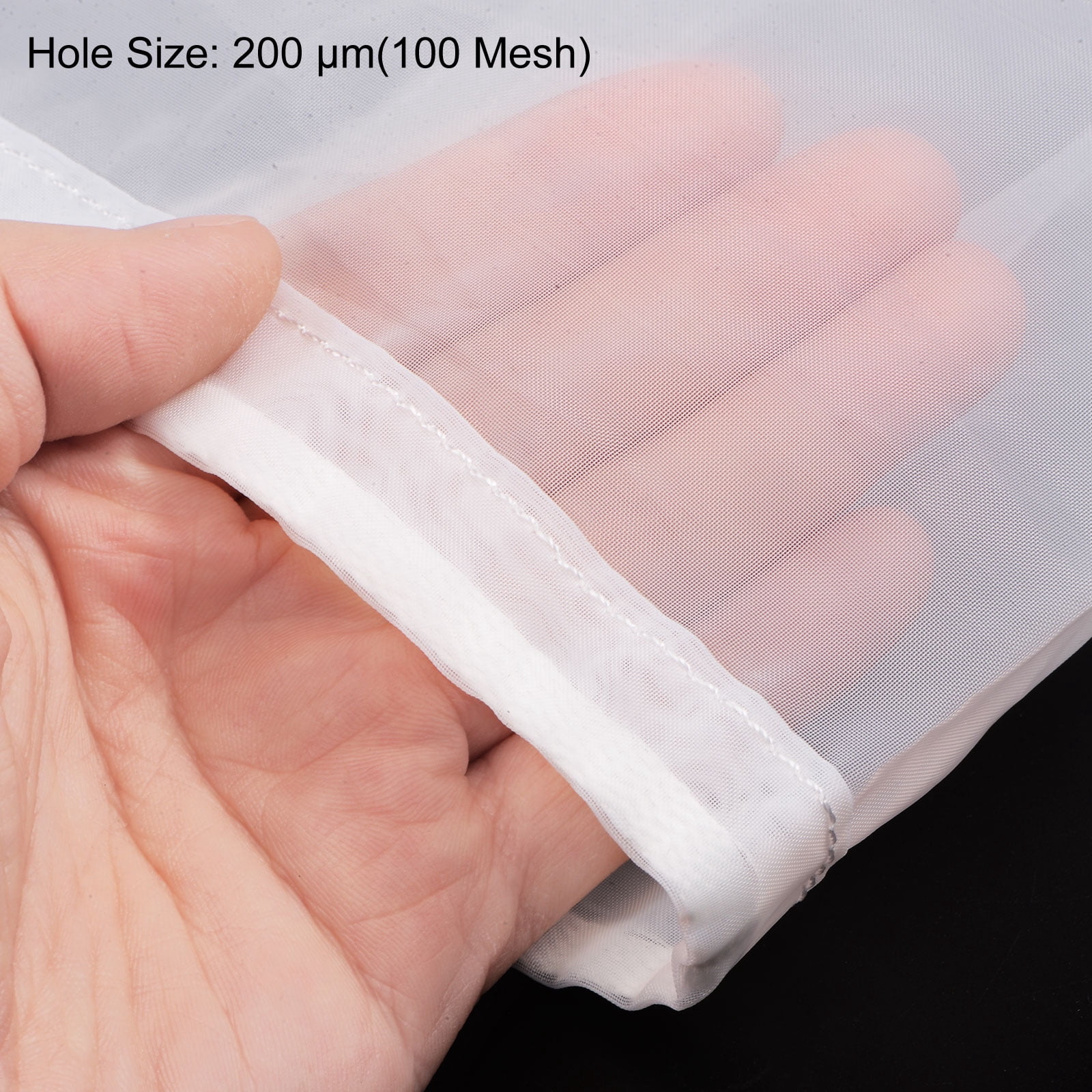 Unique Bargains Paint Filter Bag Nylon Strainer with Drawstring White 100Mesh