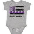 thumbnail image 3 of Inktastic Epilepsy Awareness Purple Ribbons and Flag Boys or Girls Baby Bodysuit, 3 of 5